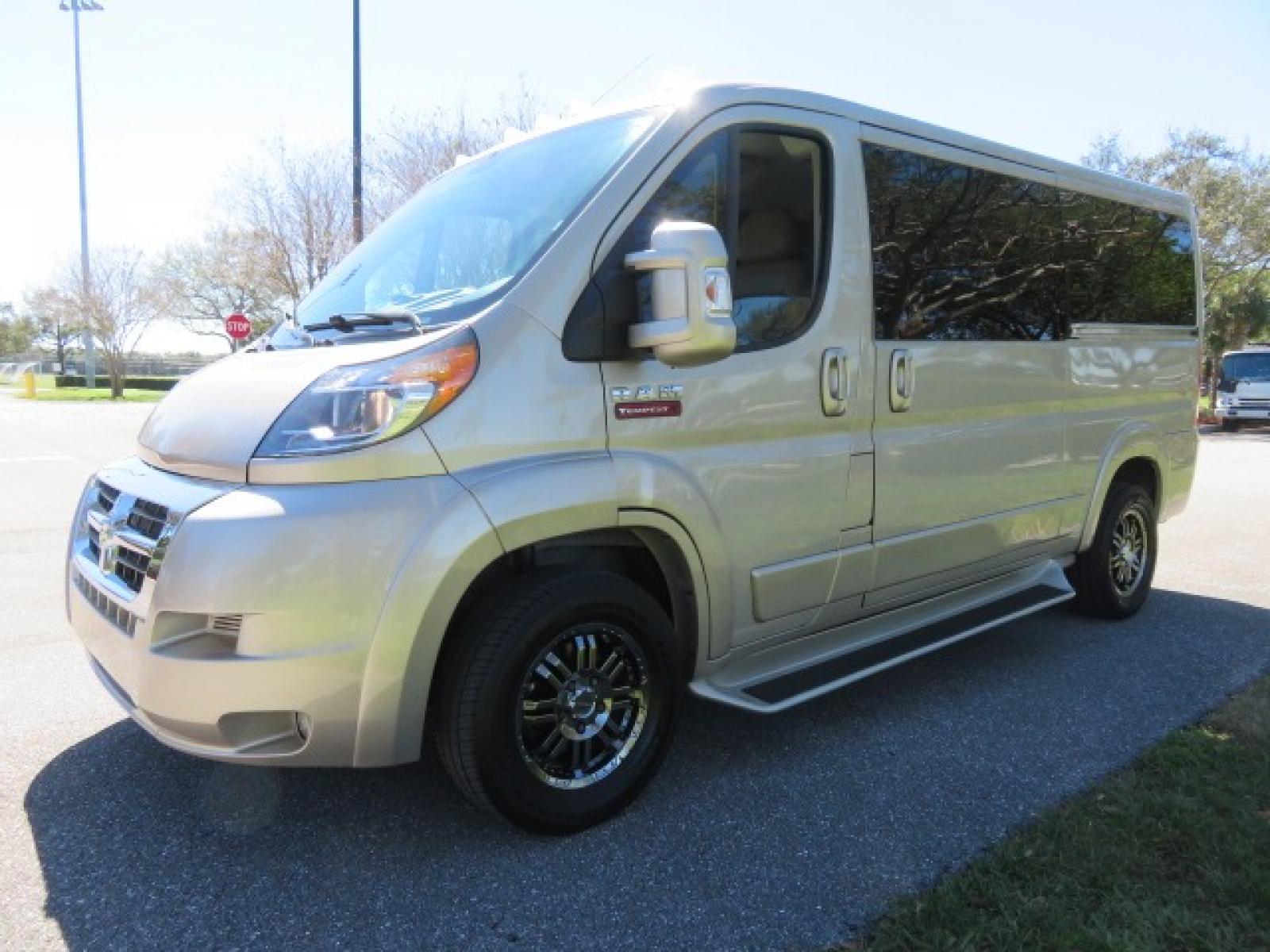 2016 Gold /Tan and Black Leather RAM Promaster (3C6TRVAG5GE) , located at 4301 Oak Circle #19, Boca Raton, FL, 33431, (954) 561-2499, 26.388861, -80.084038 - You are looking at a Gorgeous 2016 Ram Promaster Tempest X Handicap Wheelchair Conversion Van with 30K Original Miles, Lowered Floor, Dual Side Entry Doors, Power Passenger Side Entry Door, 750lb Braunability Wheelchair Lift, 4 Passenger Rear Power Bench Seat/Bed, Navigation, Rear Entertainment, Sur - Photo #12